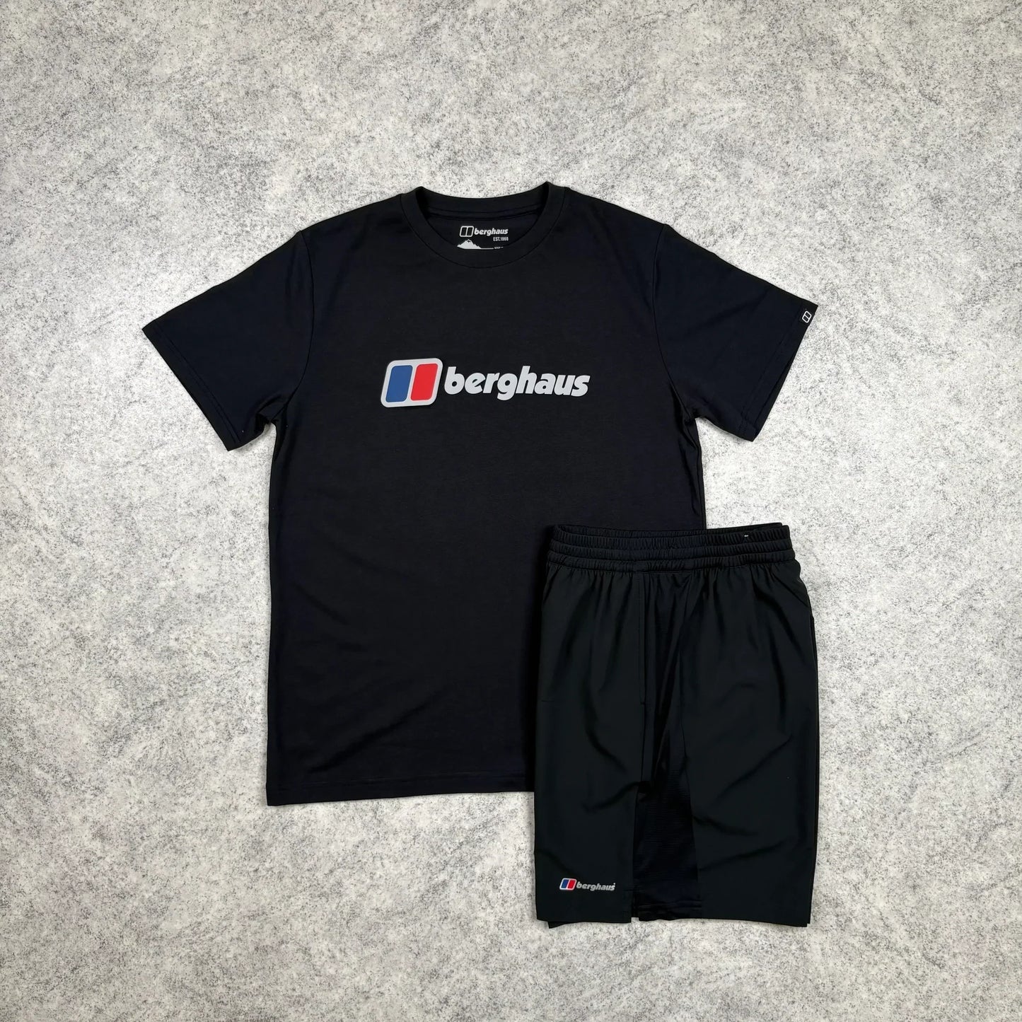 bgs short set - black