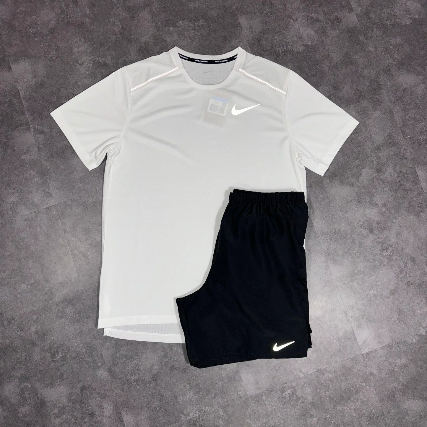 nk mlr short set - white/black