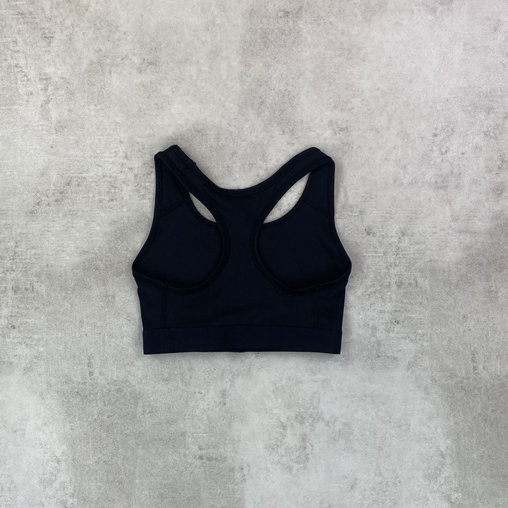 nk swoosh bra black women's