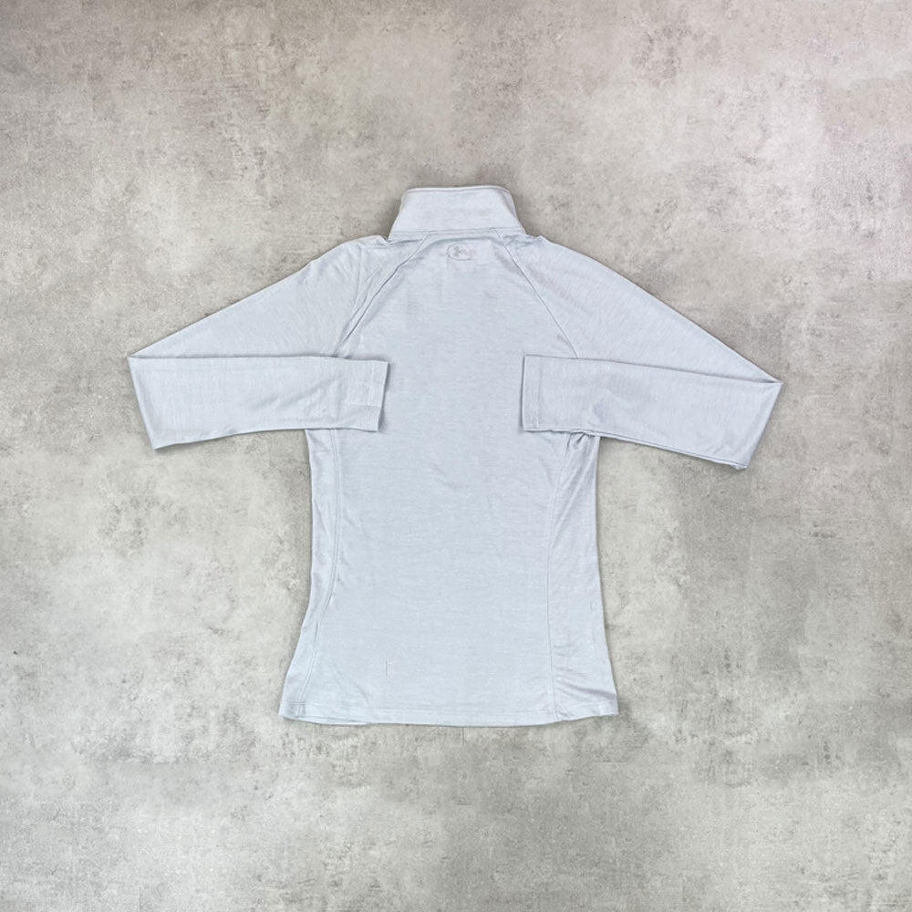 un am tech 2.0 half zip halo grey women's