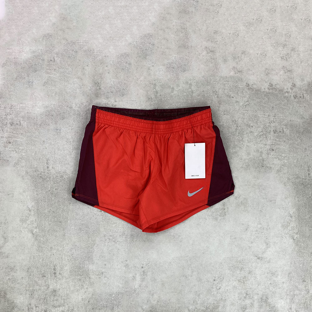 nk 10k running shorts red women's