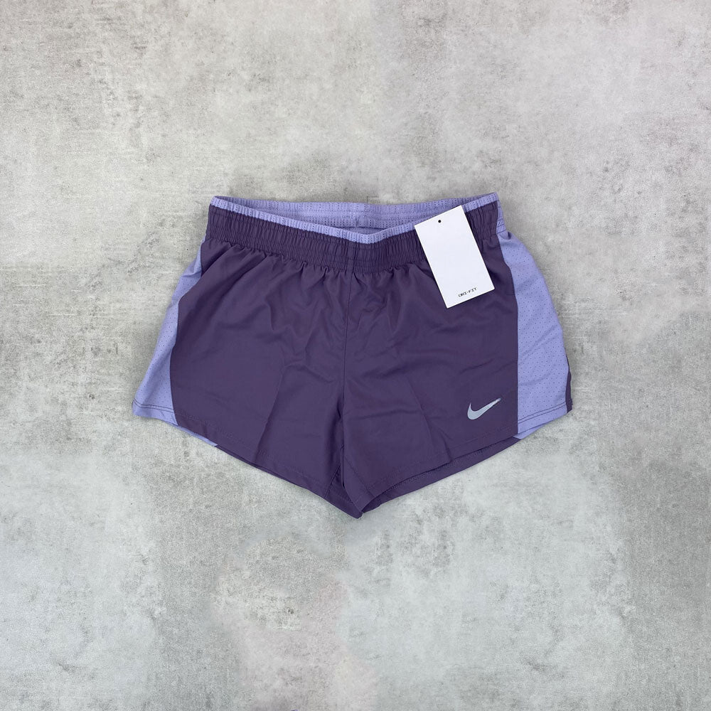 nk 10k running shorts purple women's