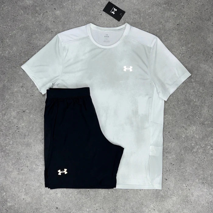 un am short set - white quarts/black
