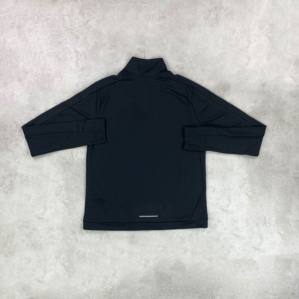 nk swoosh half zip active black/ white women's