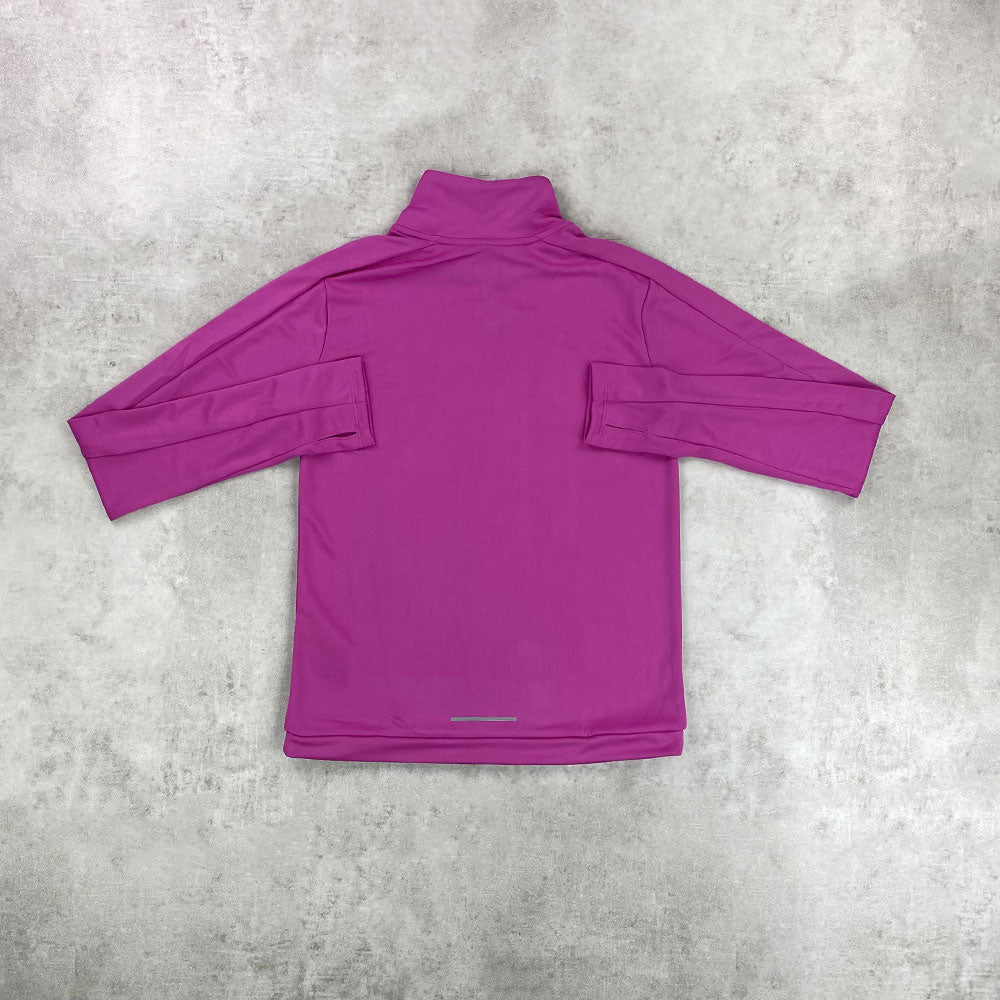 nk swoosh half zip active fucshia women's