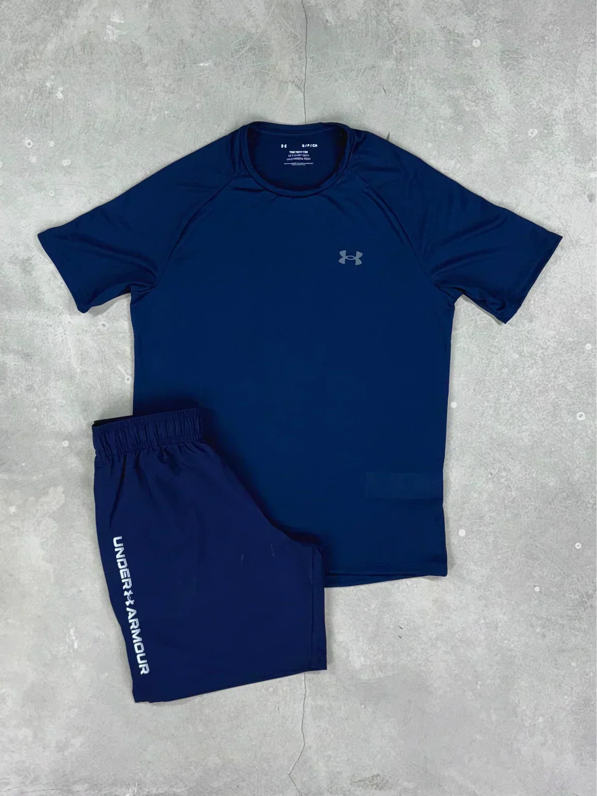 un/arm short set - navy
