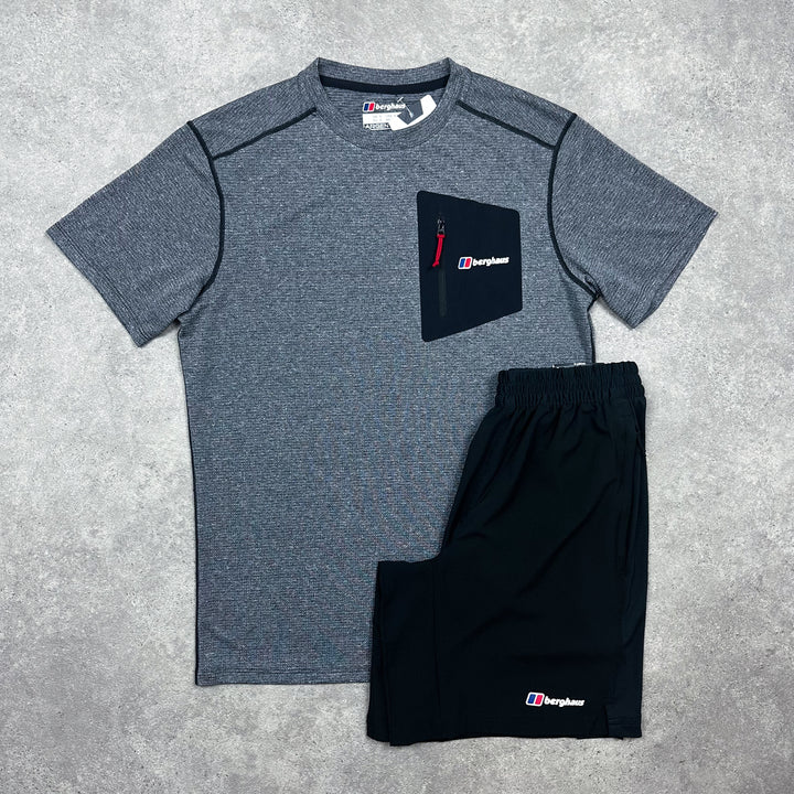 bgs short set - grey/black
