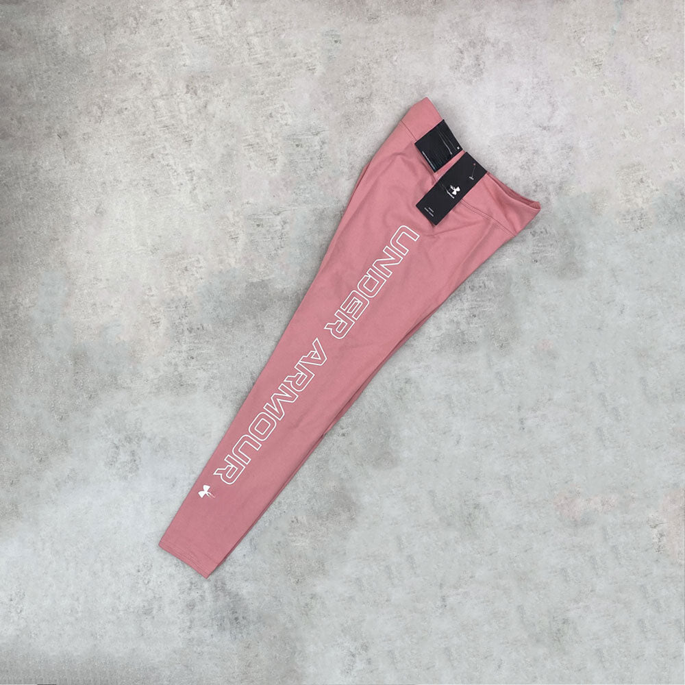 un arm wordmark leggings pink women's